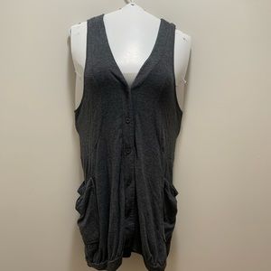 Mystree Women’s Sleeveless Gray Cardigan Size L